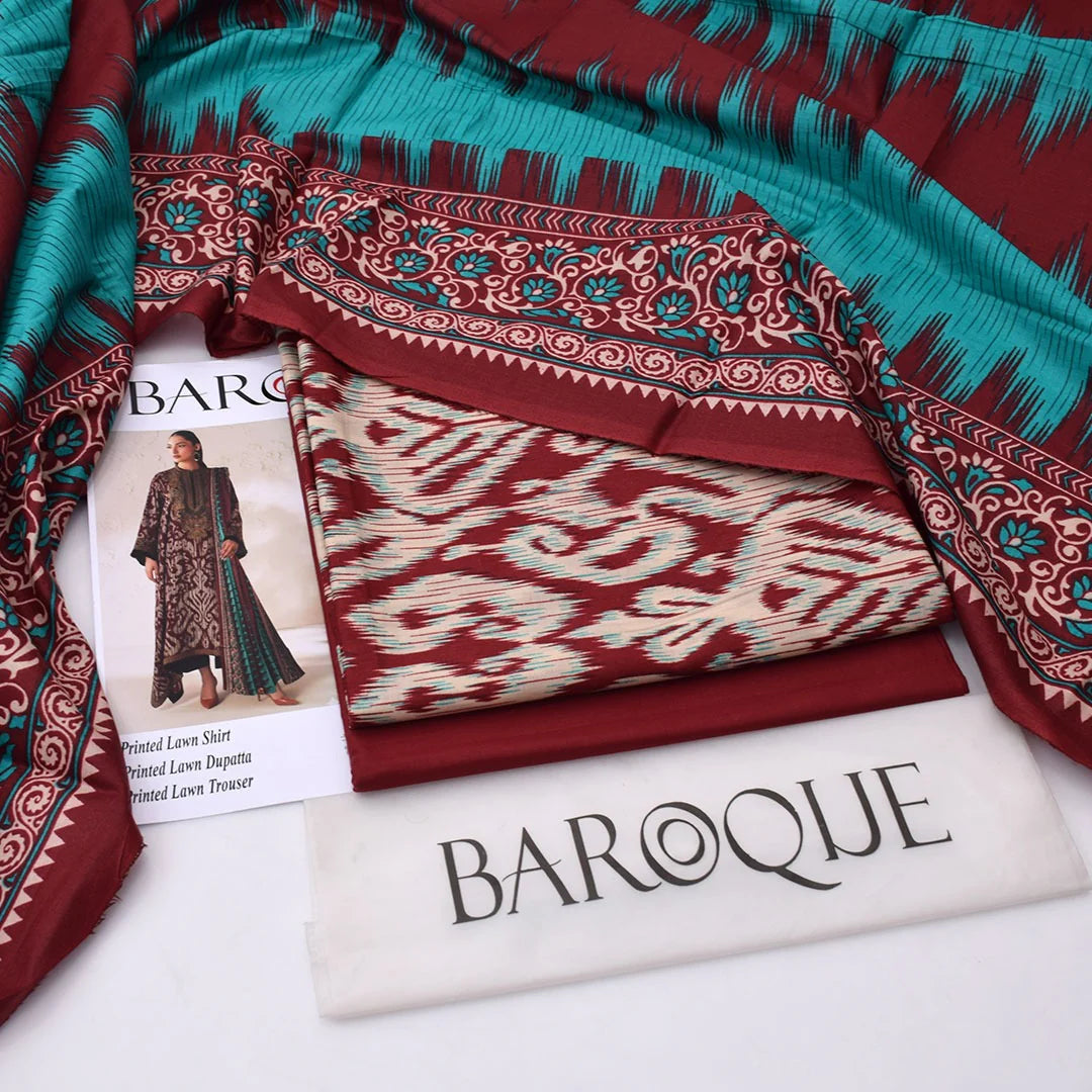 Baroque Lawn Digital Printed 3 Piece | BQ140