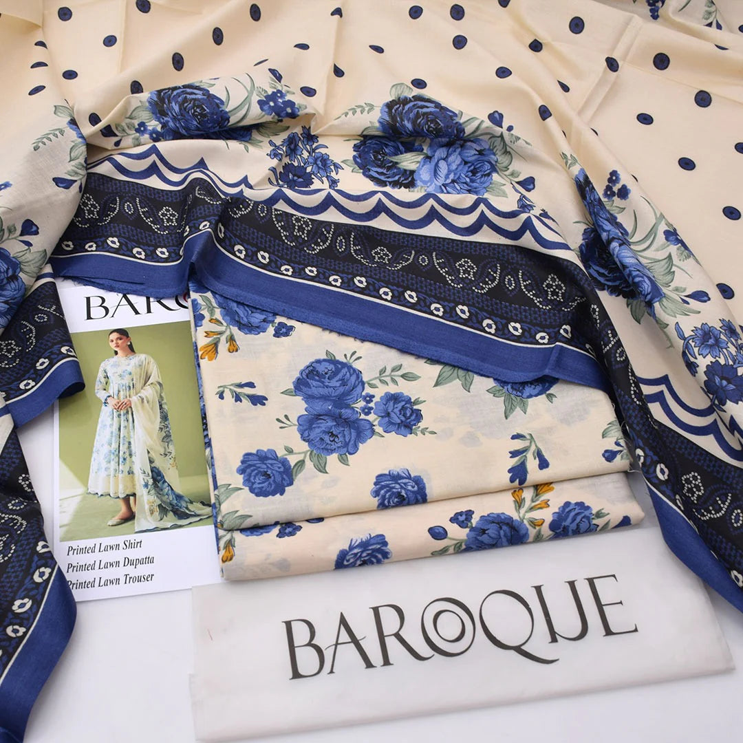 Baroque Lawn Digital Printed 3 Piece | BQ131