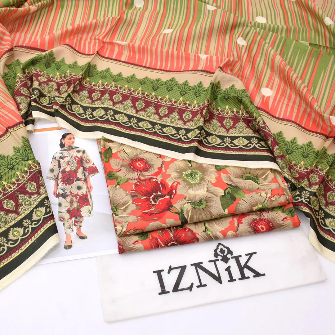 Iznik Lawn Digital Printed 3 Piece | ZK133
