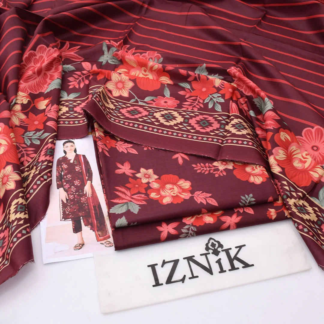 Iznik Lawn Digital Printed 3 Piece | ZK129