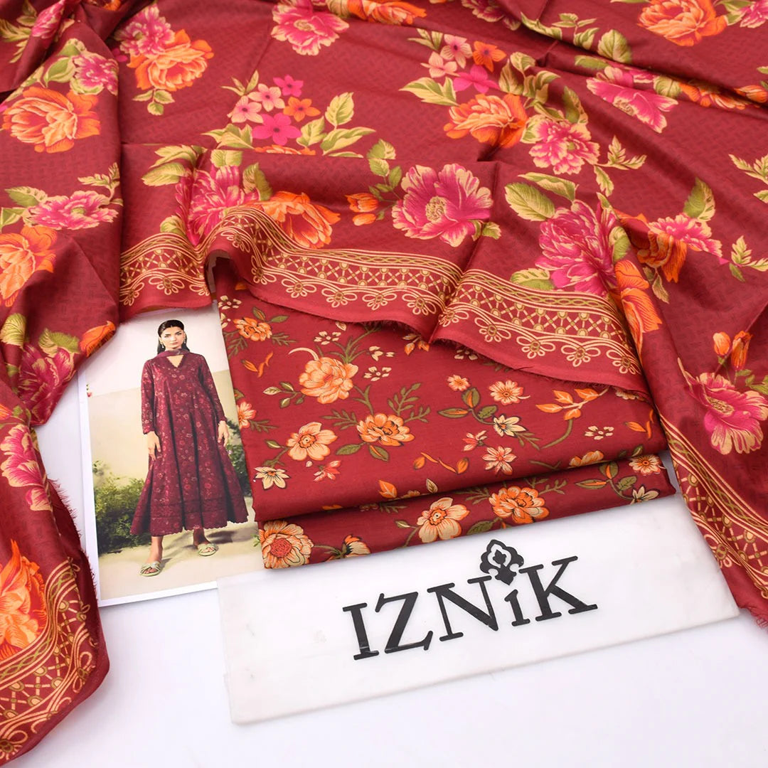 Iznik Lawn Digital Printed 3 Piece | ZK131