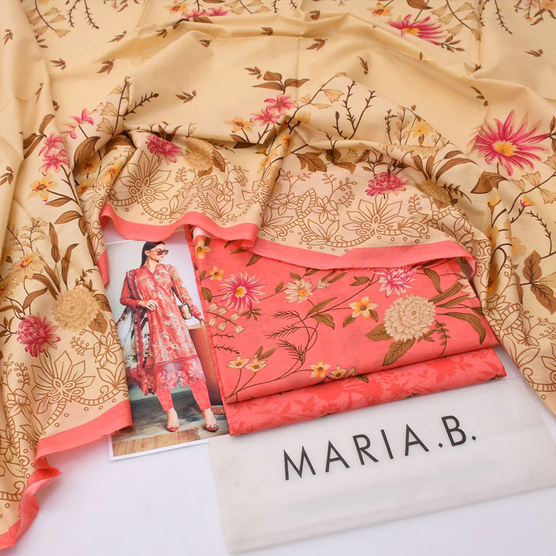 Maria B Lawn Digital Printed 3 Piece | MB161