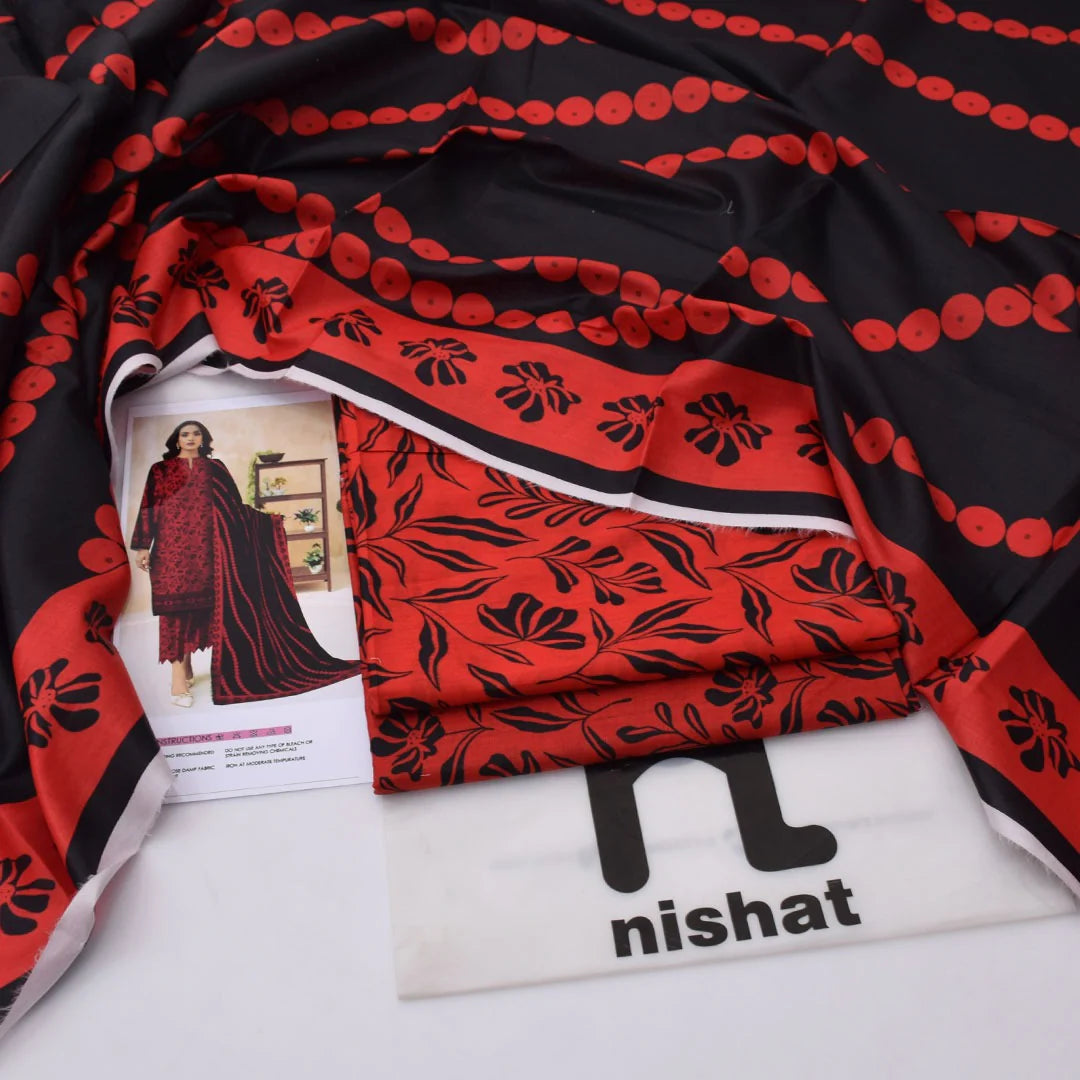 Nishat Lawn Digital Printed 3 Piece | NT410