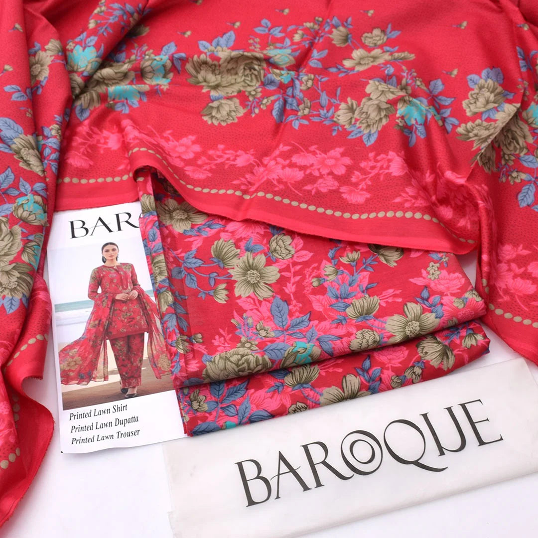 Baroque Lawn Digital Printed 3 Piece | BQ130