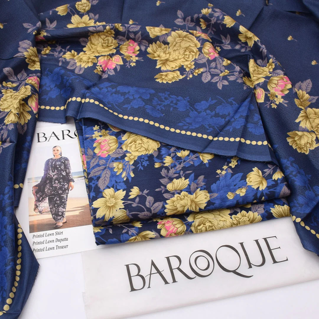 Baroque Lawn Digital Printed 3 Piece | BQ138