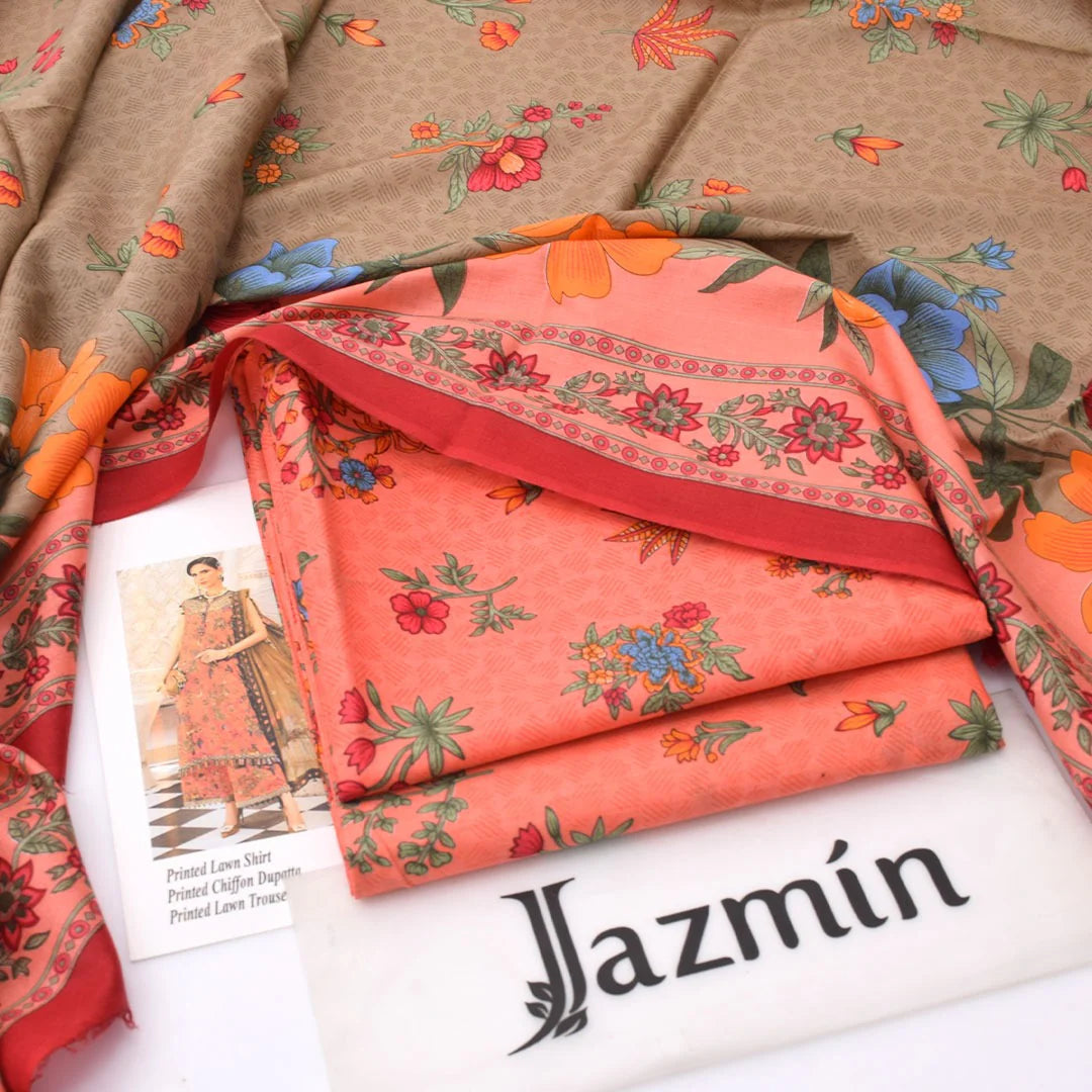 Jazmin Lawn Digital Printed 3 Piece | JZ122