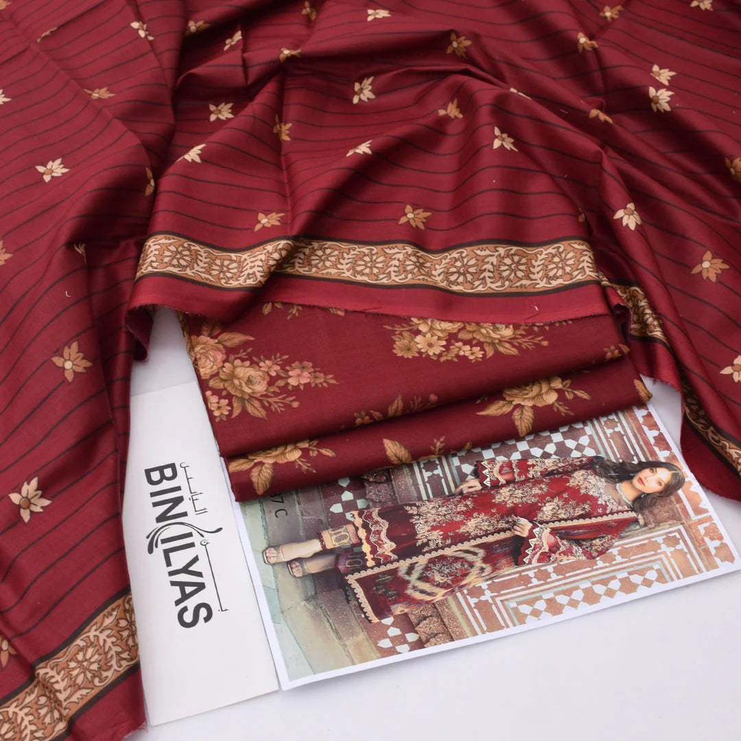 Bin Ilyas Lawn Digital Printed 3 Piece | BS117