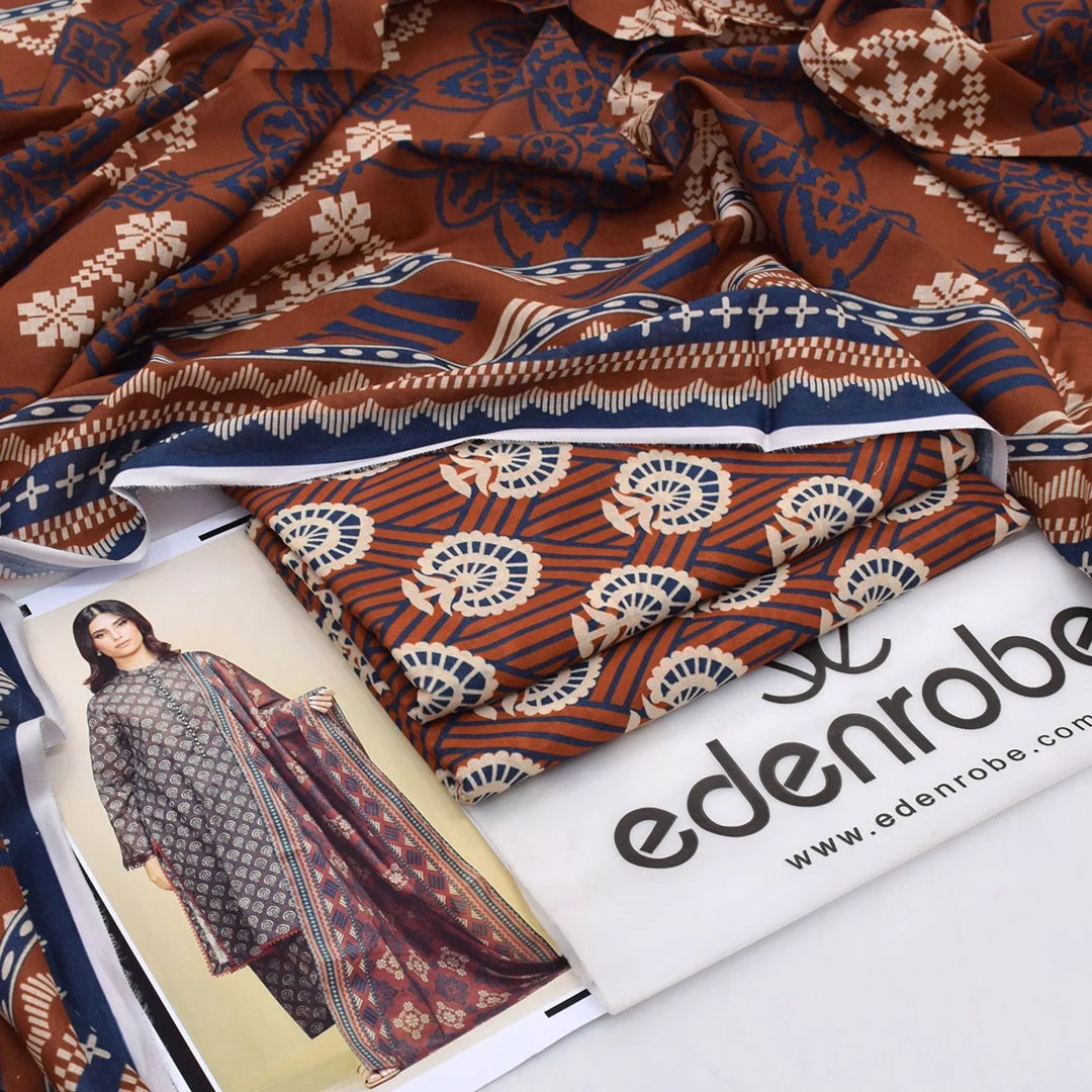 Edenrobe Lawn Digital Printed 3 Piece | ER102