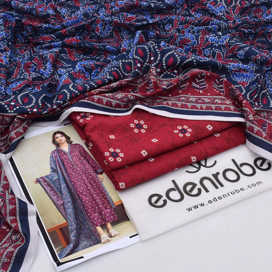 Edenrobe Lawn Digital Printed 3 Piece | ER101