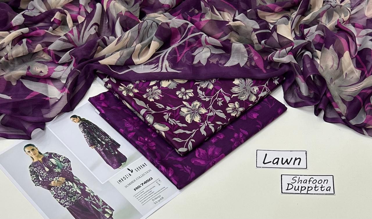 Maria B Lawn Digital Printed 3 Piece | MB145