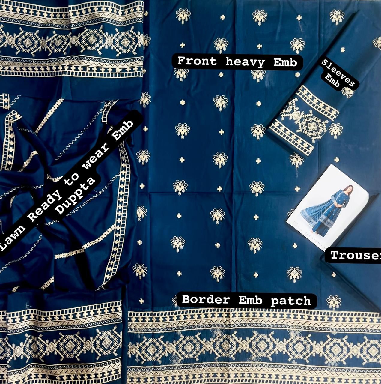 Kayseria Lawn Embroidered 3 Piece | KY100