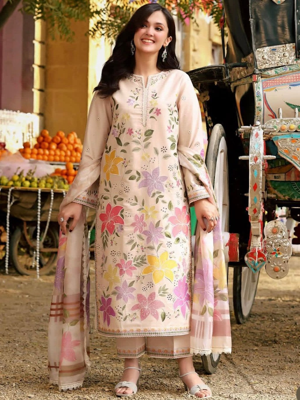 Aneela Lawn Embroidered 3 Piece | AN152