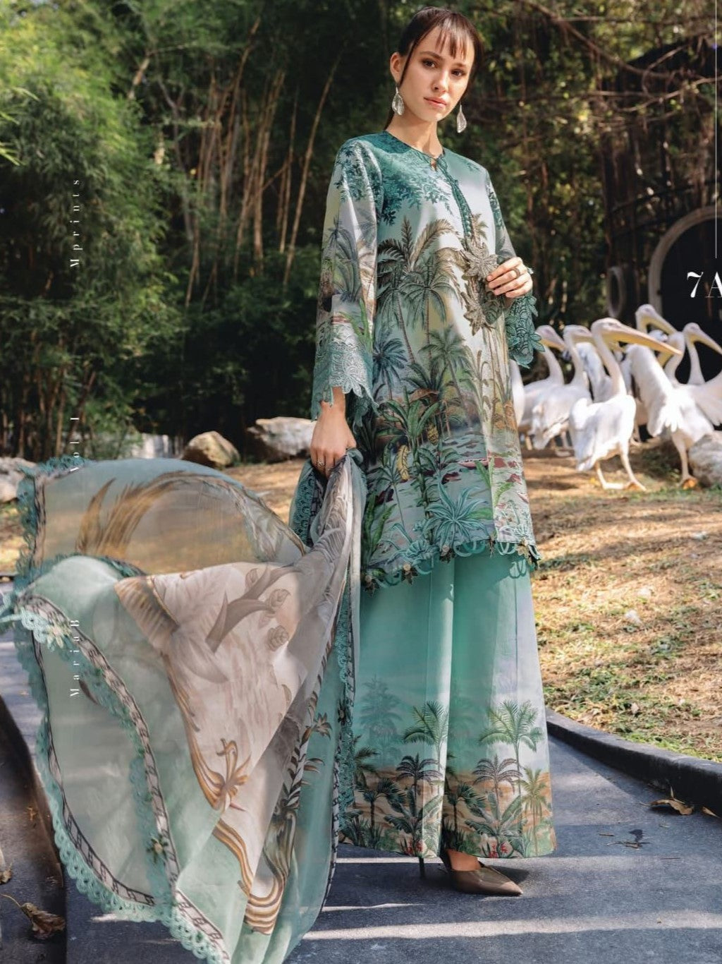Maria B Lawn Embroidered 3 Piece | MB154