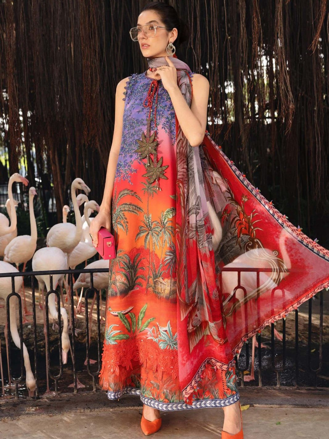 Maria B Lawn Embroidered 3 Piece | MB155