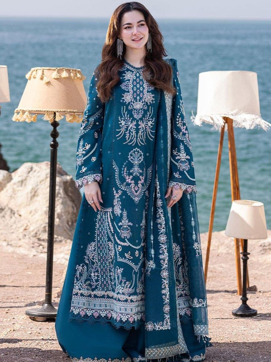 Qalamkar Lawn Embroidered 3 Piece | QR310