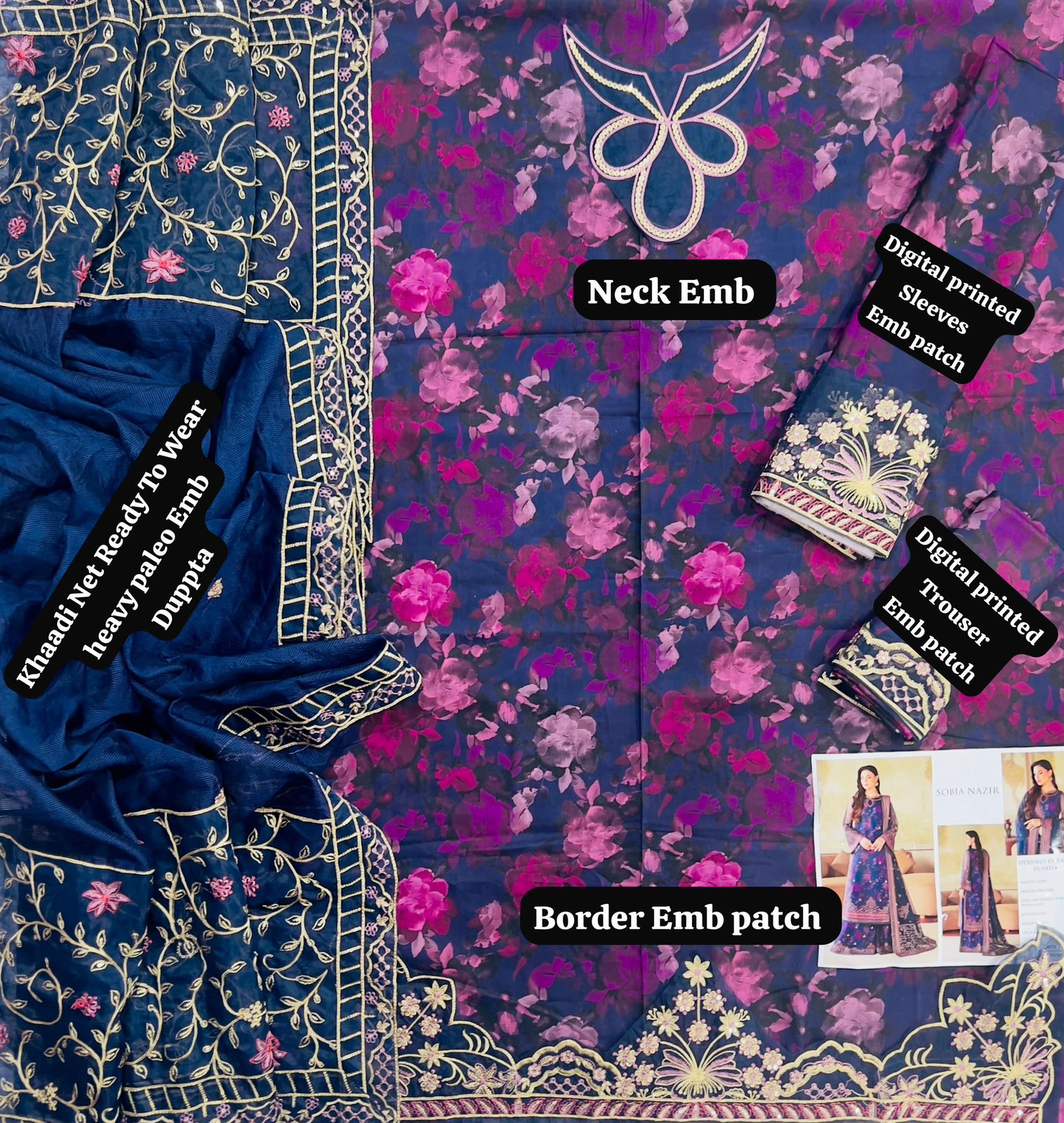 Sobia Nazir Lawn Embroidered 3 Piece | SN311
