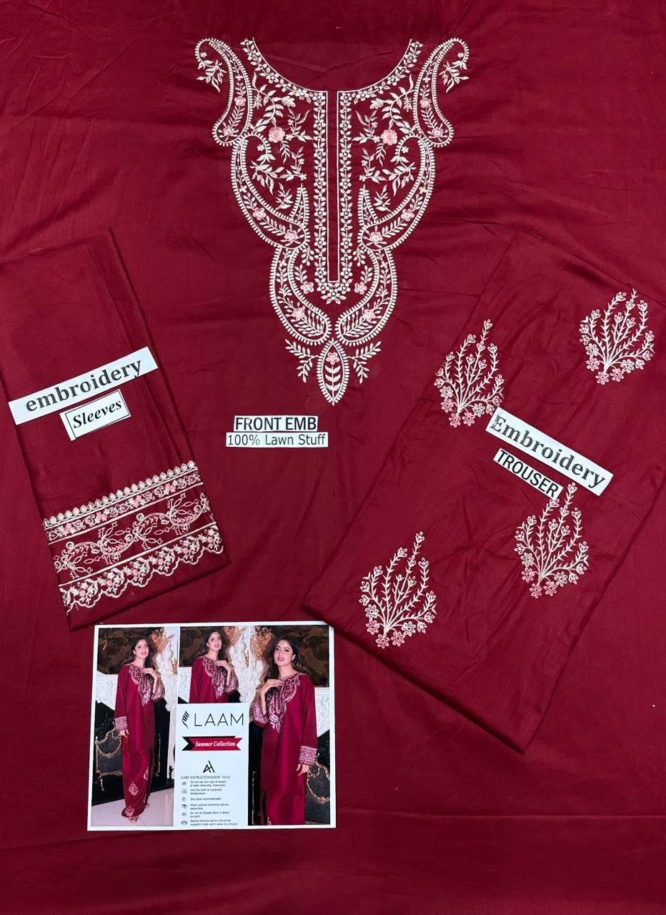 Laam Lawn Embroidered 2 Piece | LM213