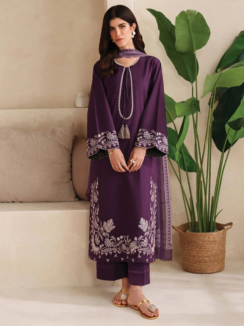 Garnet Lawn Embroidered 3 Piece | GT110