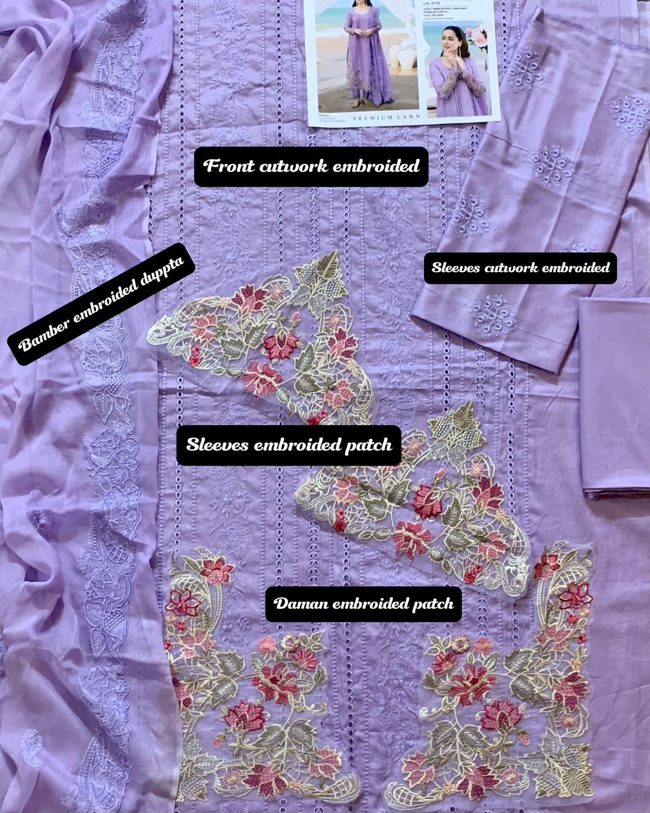 Imrozia Lawn Embroidered 3 Piece | IA110