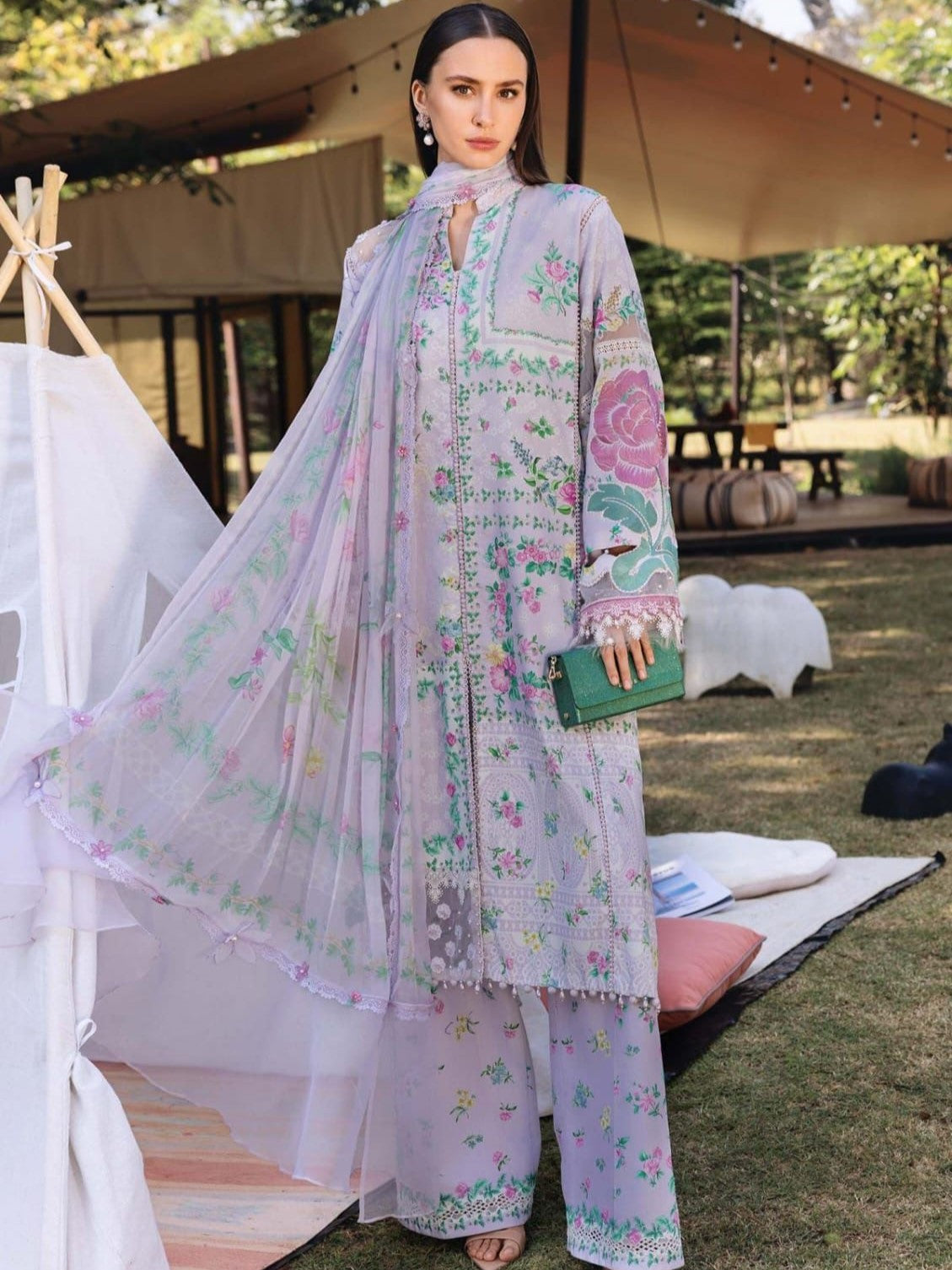 Maria B Lawn Embroidered 3 Piece | MB159