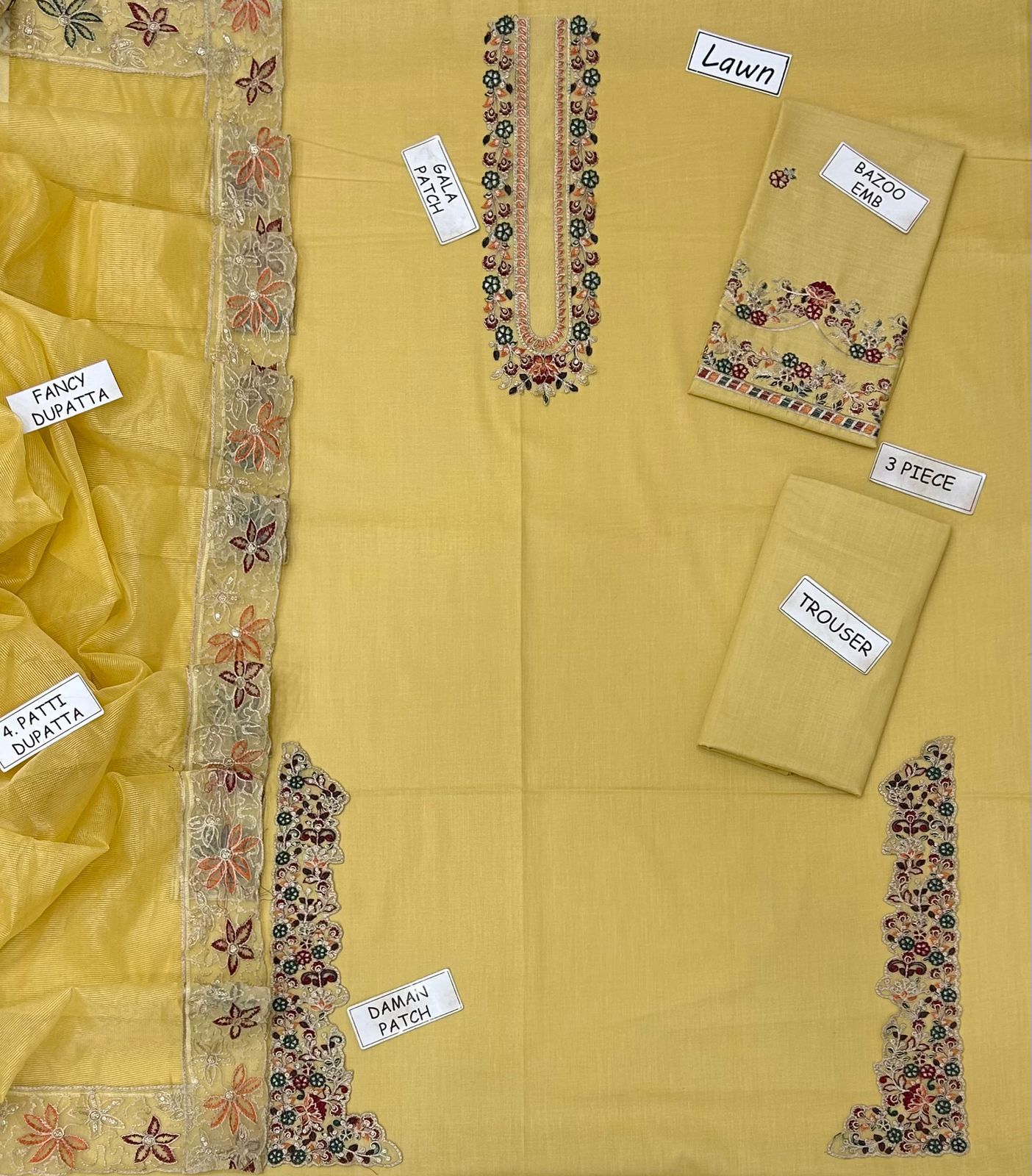 Iznik Lawn Embroidered 3 Piece | ZK135