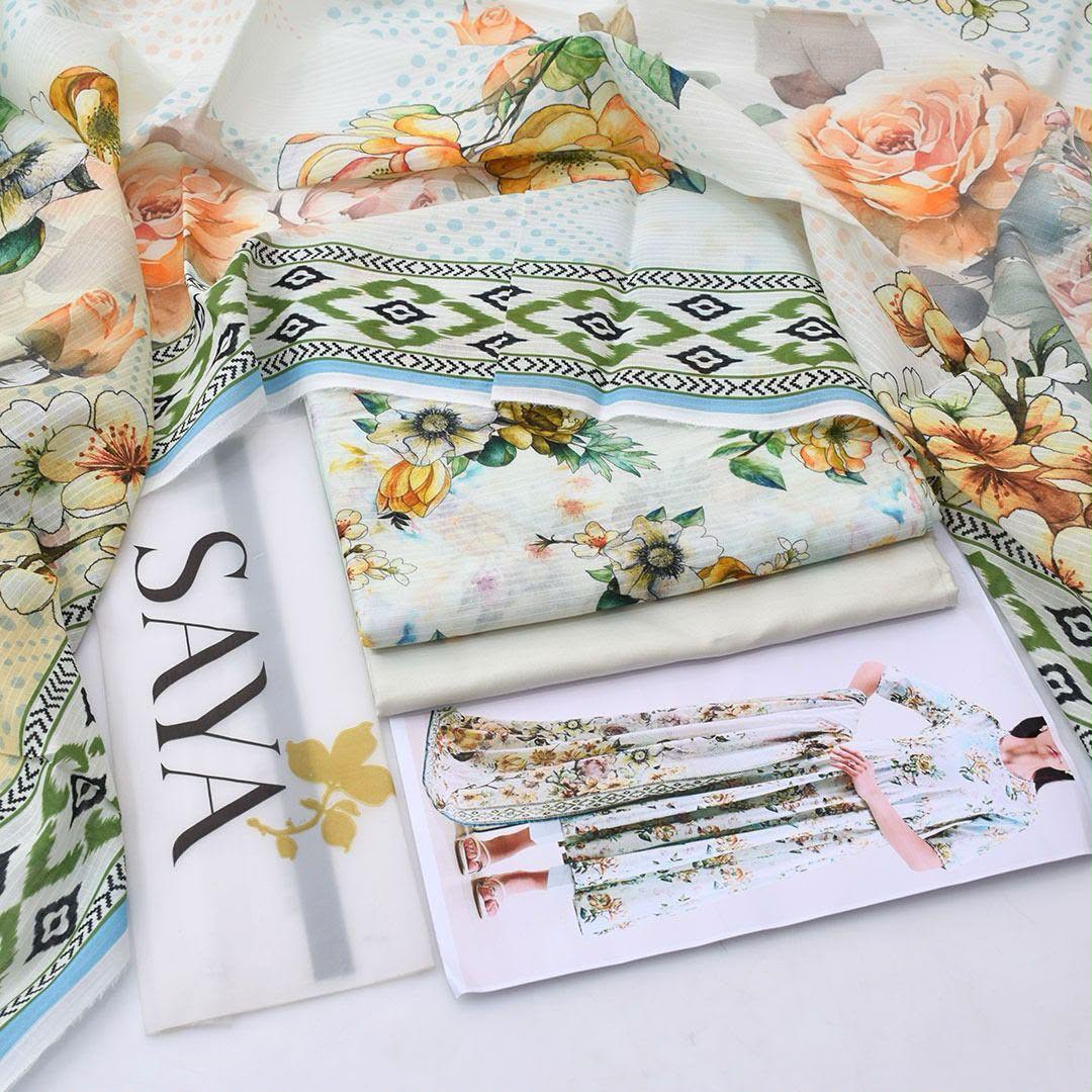 Saya Lawn Digital Printed 3 Piece | YA112