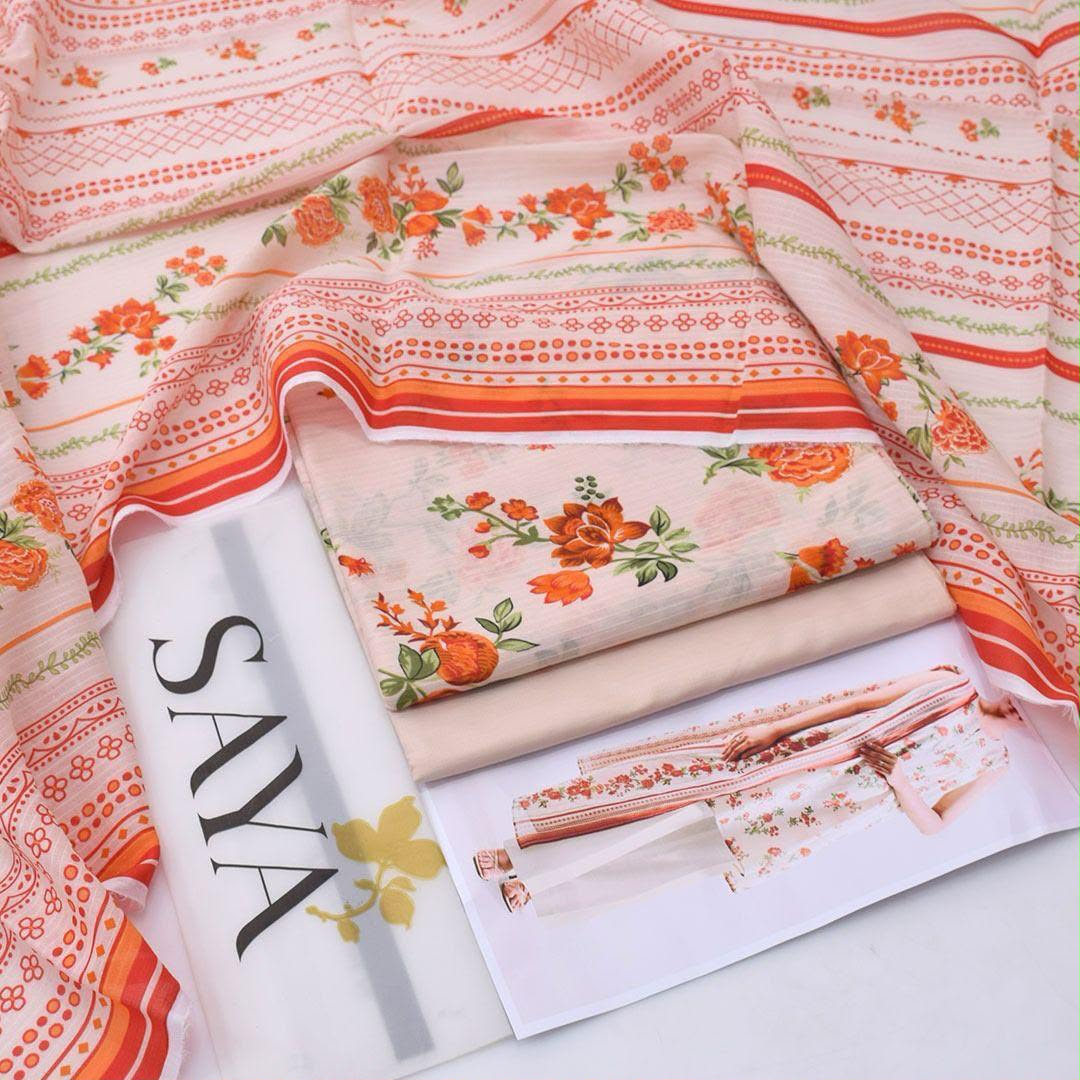 Saya Lawn Digital Printed 3 Piece | YA109