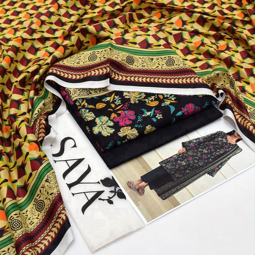 Saya Lawn Digital Printed 3 Piece | YA107