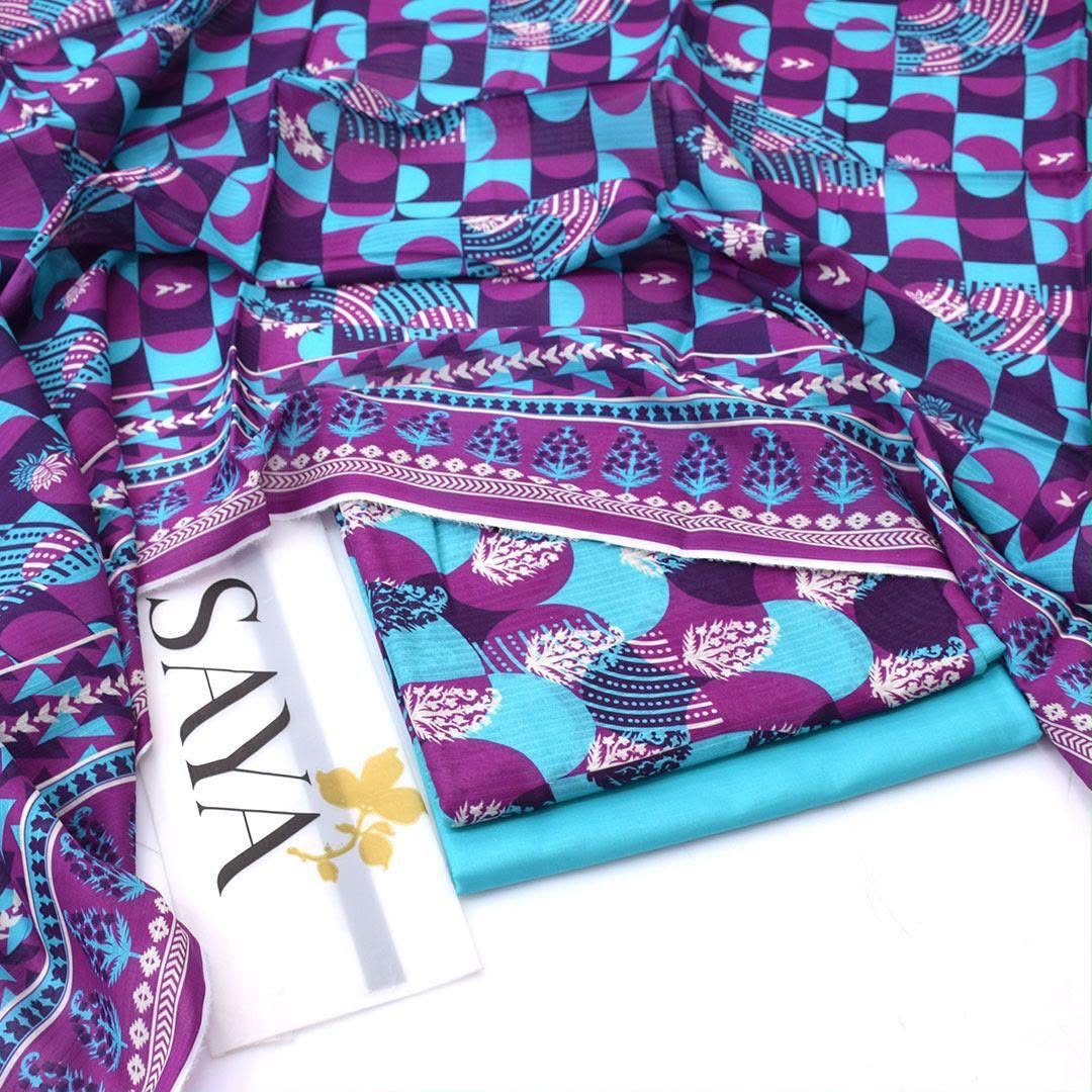 Saya Lawn Digital Printed 3 Piece | YA105