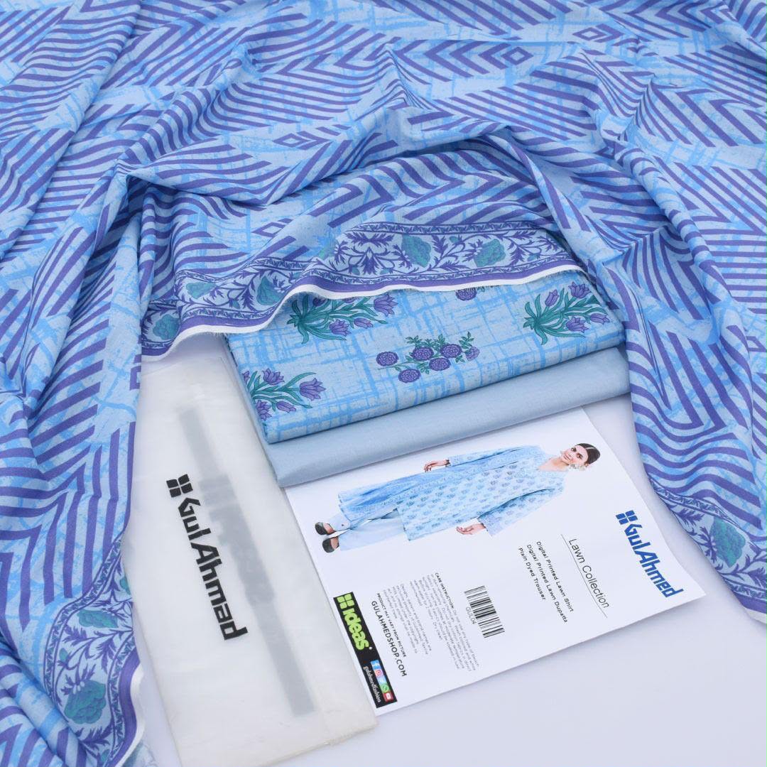 Gul Ahmad Lawn Digital Printed 3 Piece | GA115