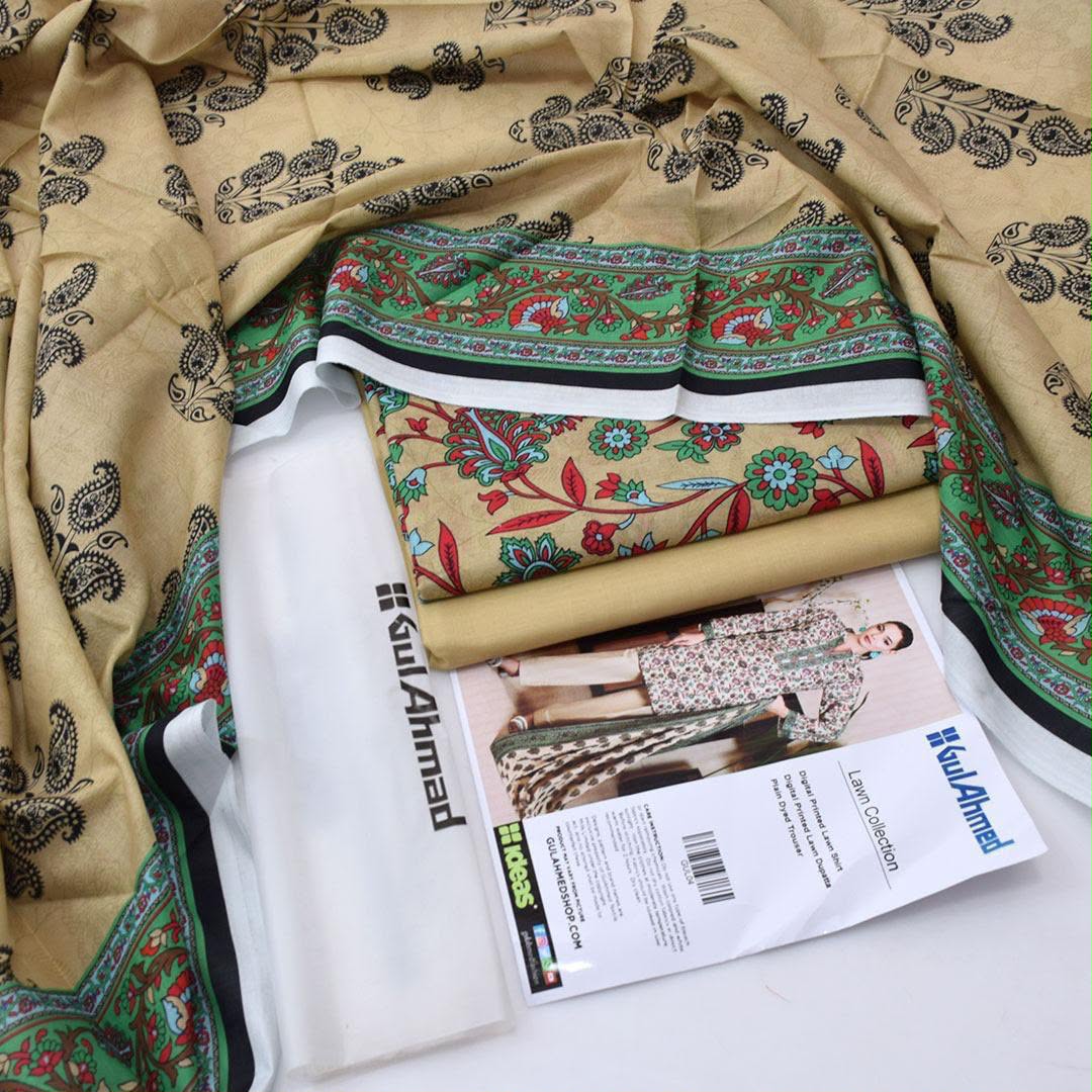 Gul Ahmad Lawn Digital Printed 3 Piece | GA105