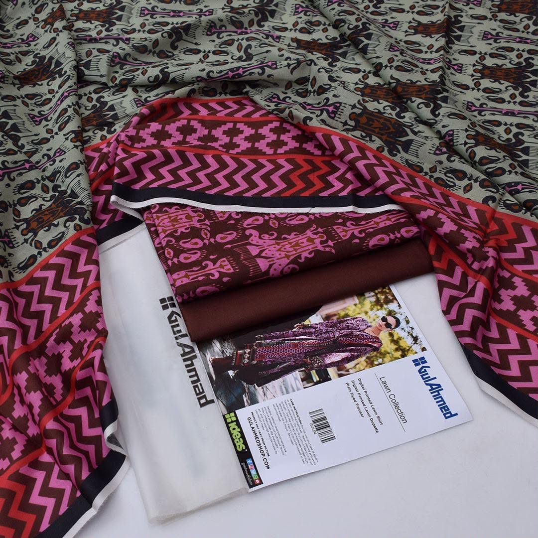 Gul Ahmad Lawn Digital Printed 3 Piece | GA104