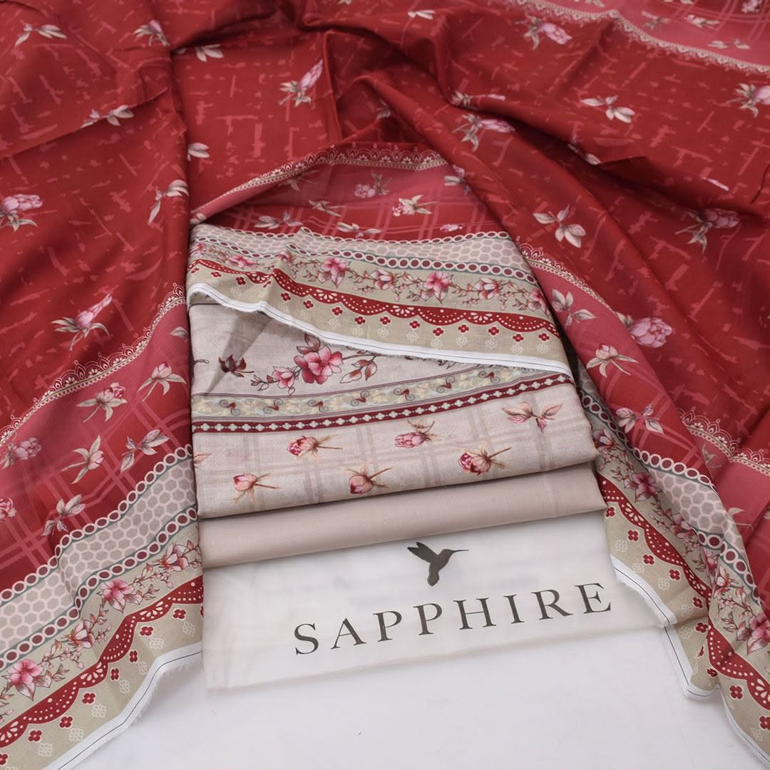 Sapphire Lawn Digital Printed 3 Piece | SP127