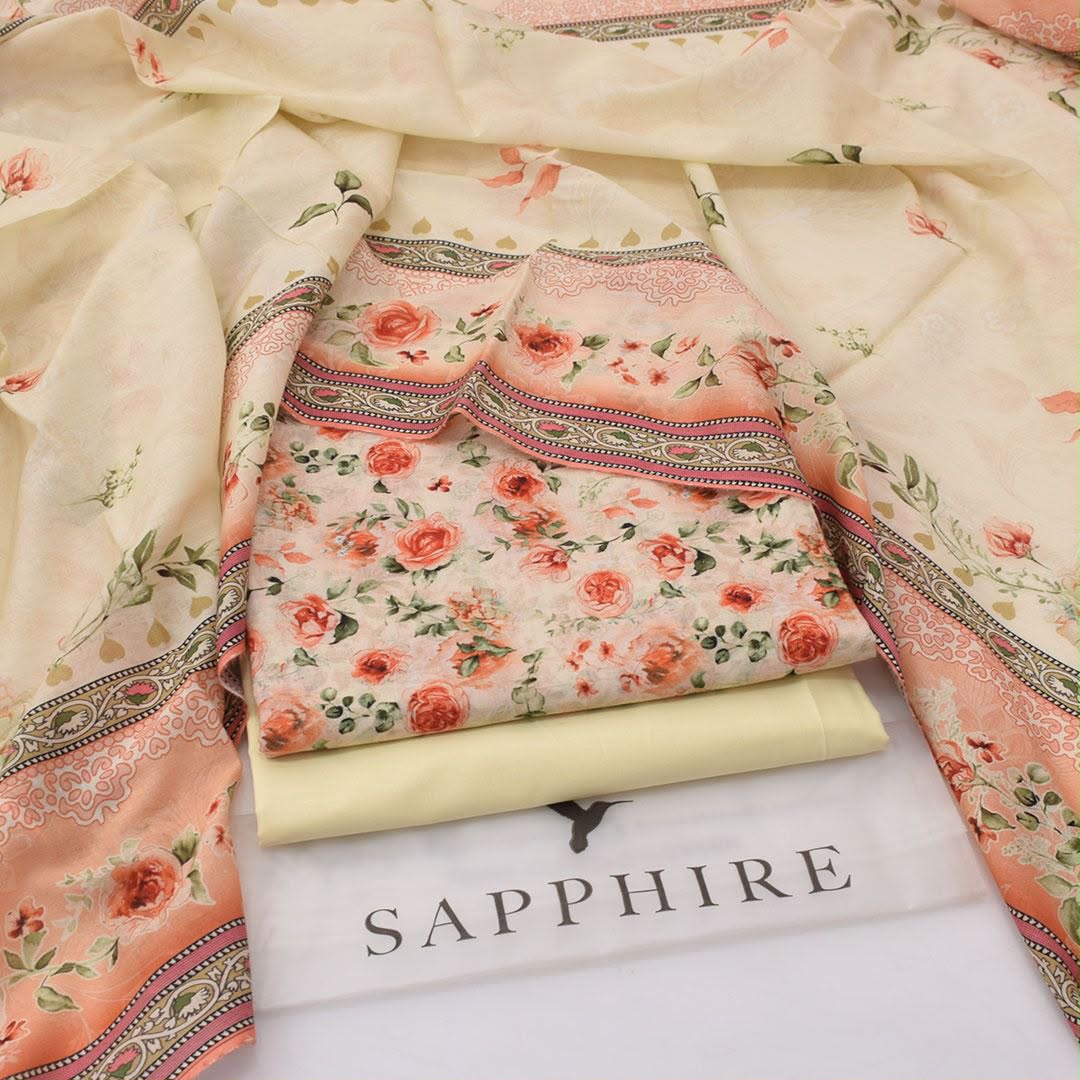 Sapphire Lawn Digital Printed 3 Piece | SP125