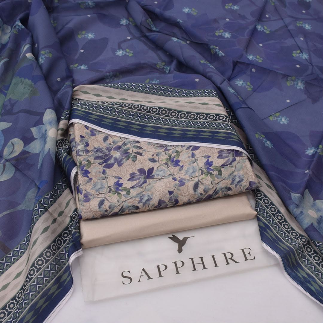 Sapphire Lawn Digital Printed 3 Piece | SP123