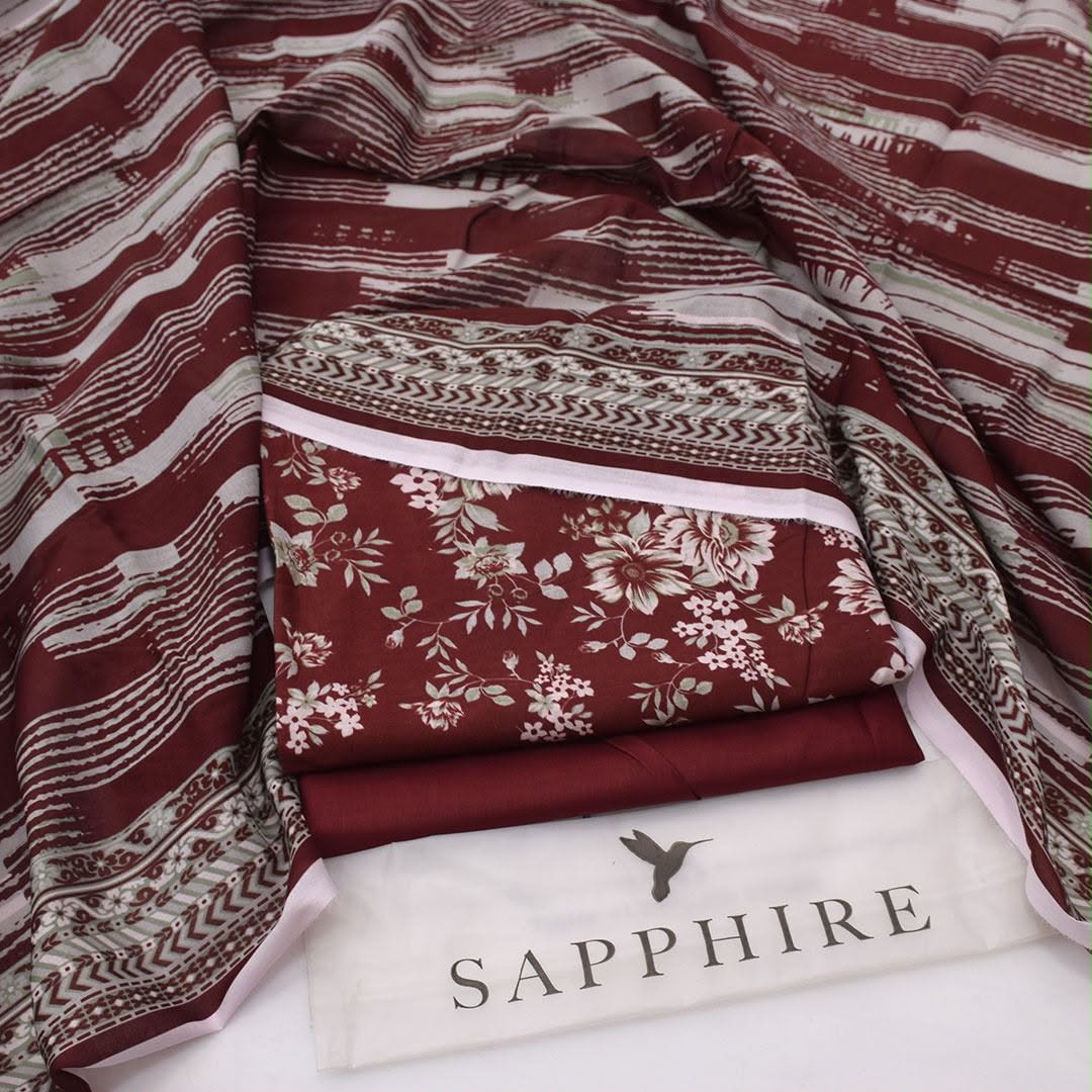 Sapphire Lawn Digital Printed 3 Piece | SP122