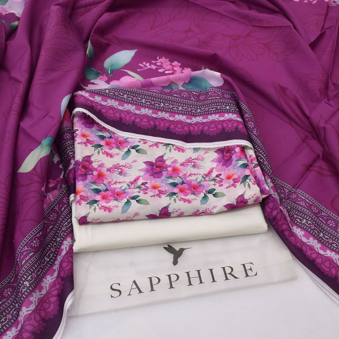 Sapphire Lawn Digital Printed 3 Piece | SP121