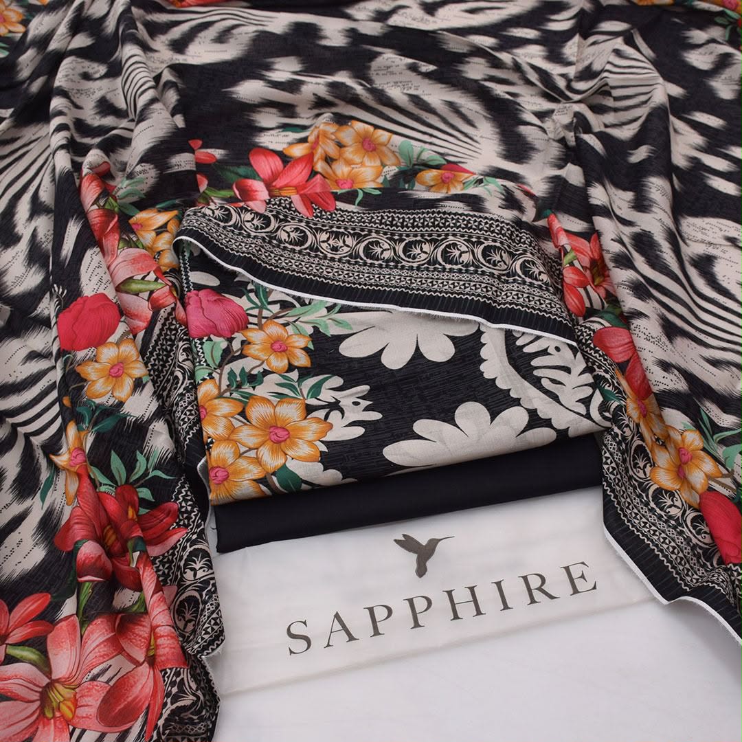 Sapphire Lawn Digital Printed 3 Piece | SP120