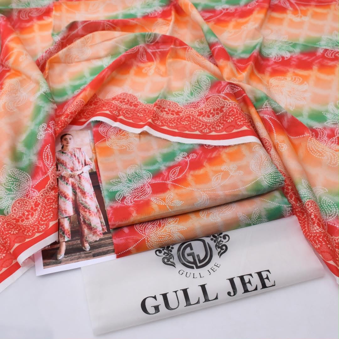 Gull Jee Lawn Digital Printed 3 Piece | GJ108