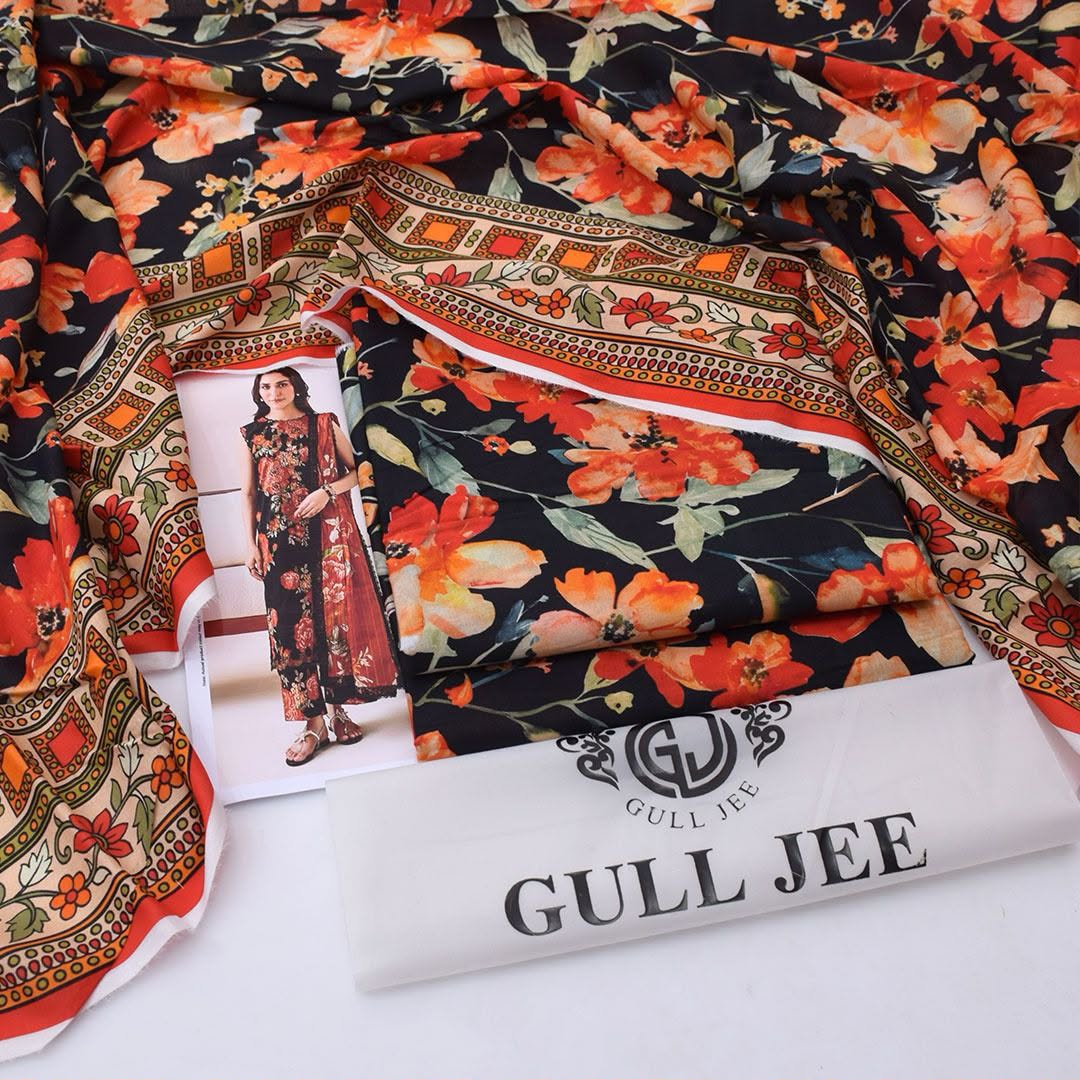 Gull Jee Lawn Digital Printed 3 Piece | GJ101
