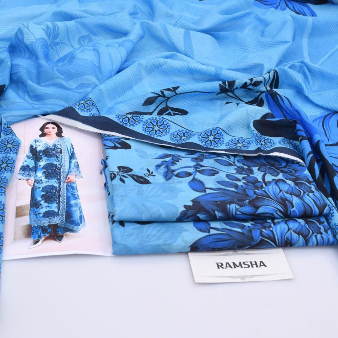 Ramsha Lawn Digital Printed 3 Piece | RZ107