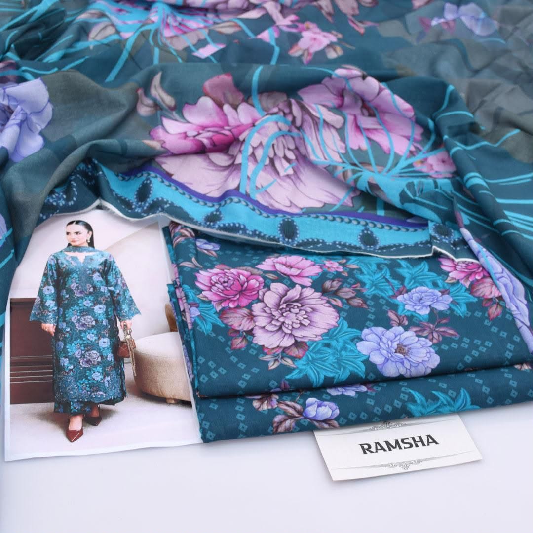 Ramsha Lawn Digital Printed 3 Piece | RZ105