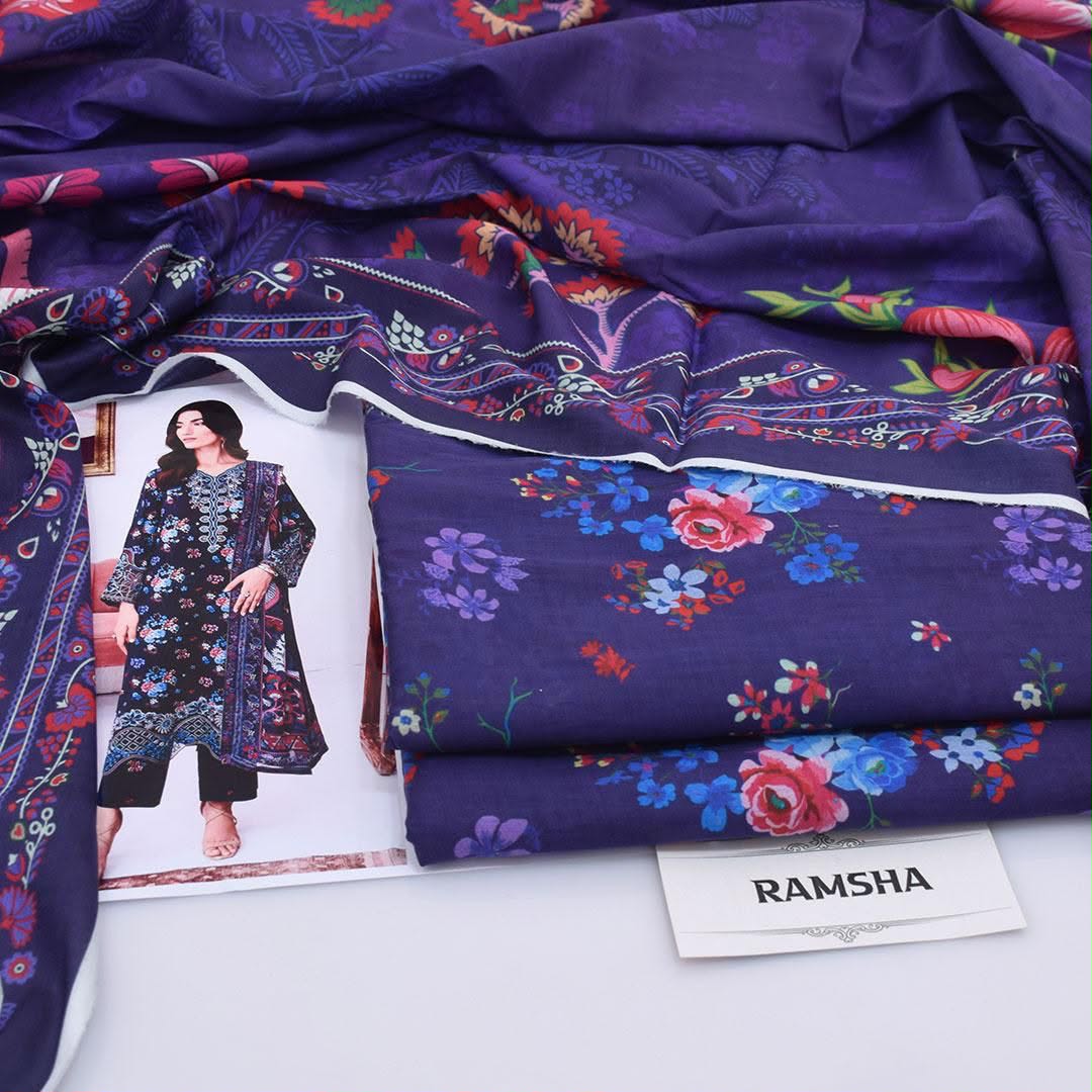 Ramsha Lawn Digital Printed 3 Piece | RZ102
