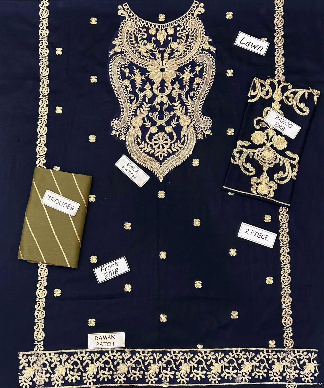 Zainab Chottani Lawn Embroidered 2 Piece | ZC124
