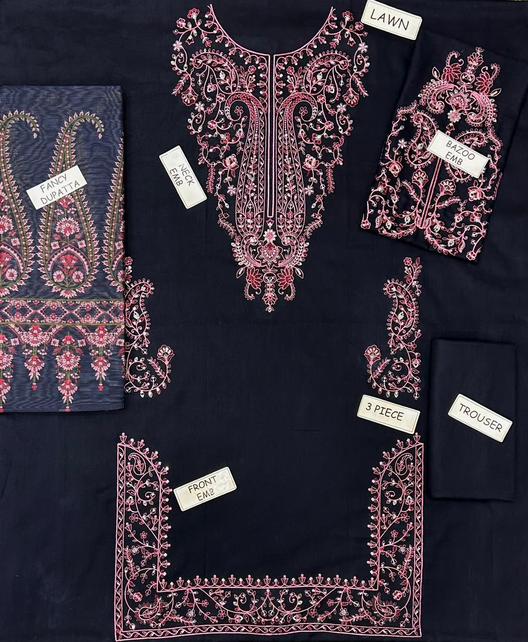 Zara Lawn Embroidered 3 Piece | ZR902