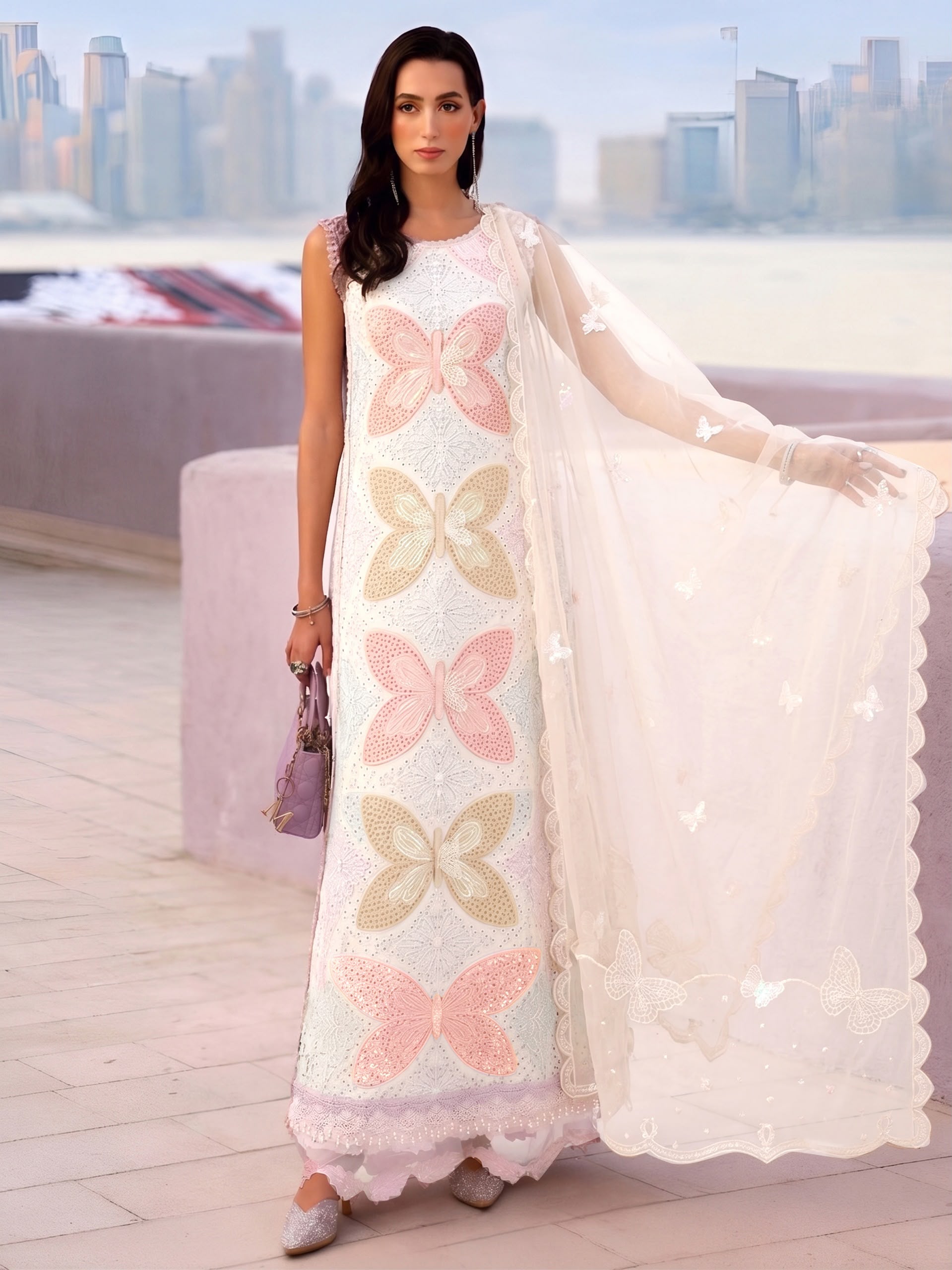 Maria B Lawn Embroidered 3 Piece | MB181
