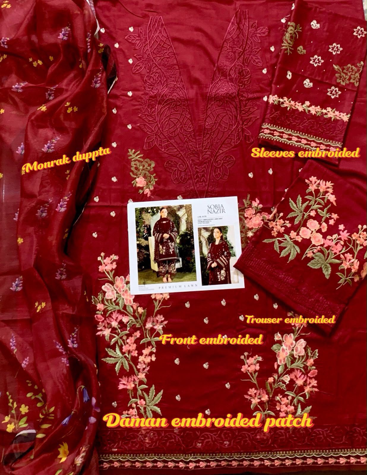 Sobia Nazir Lawn Embroidered 3 Piece | SN313