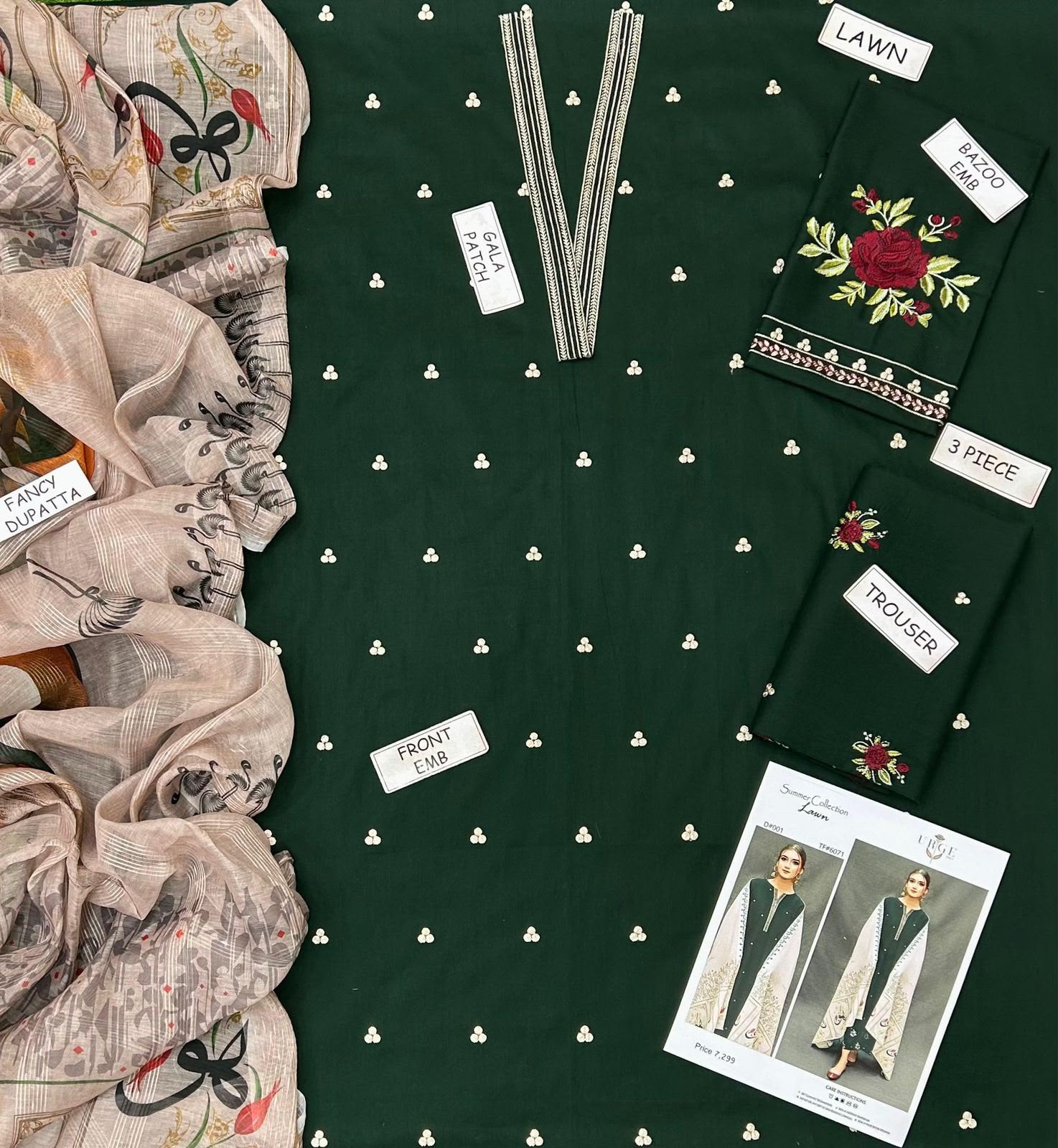 Urge Lawn Embroidered 3 Piece | UG216