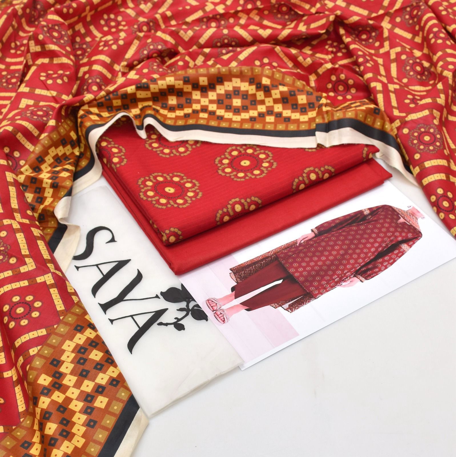 Saya Lawn Digital Printed 3 Piece | AY109