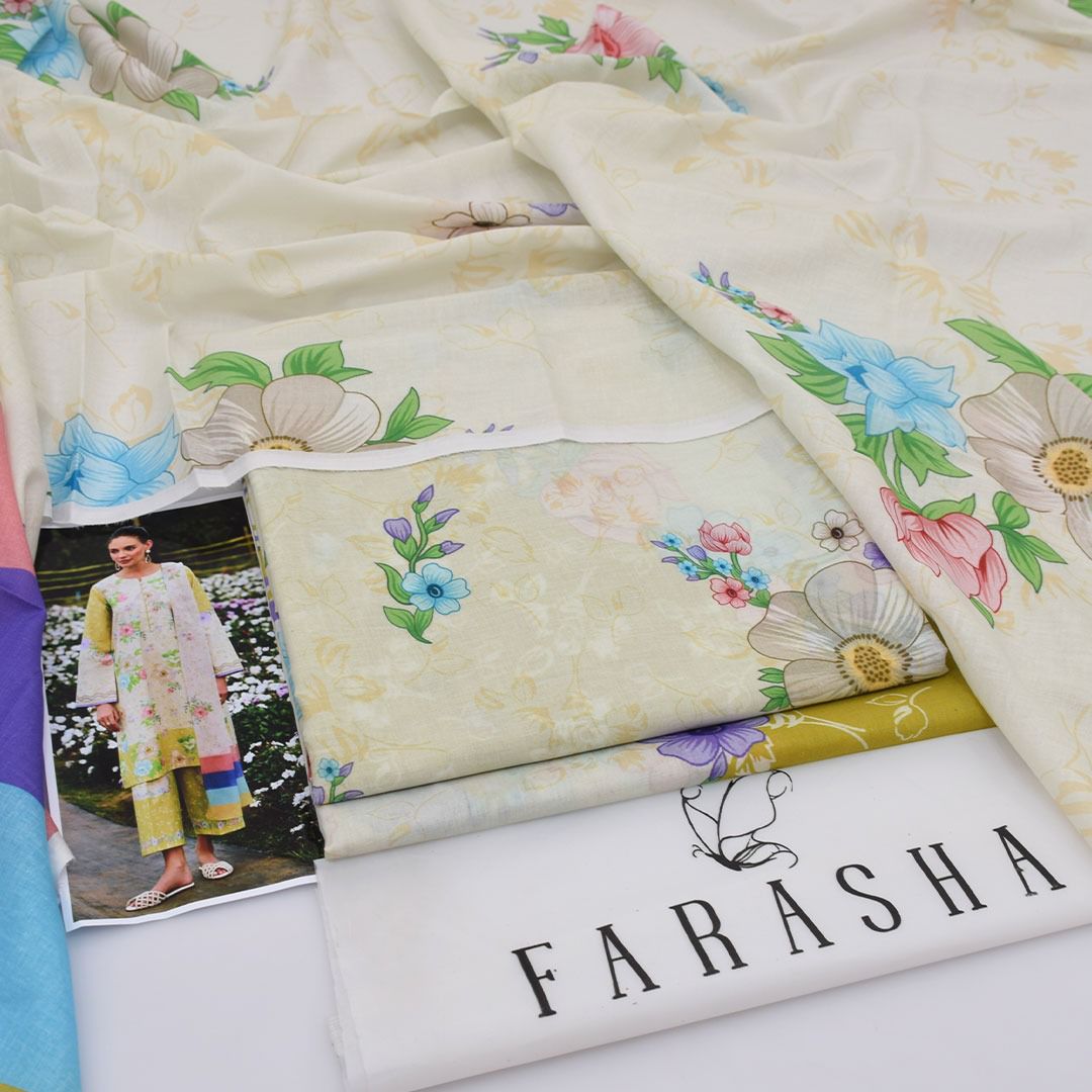 Farasha Lawn Digital Printed 3 Piece | FA102